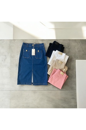 Skirt cotten stretch 91%cot, 6%pol, 3%ela