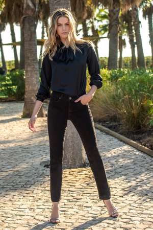 Jeans denim stretch 66% cot, 20% pol, 11% vis, 3% ela