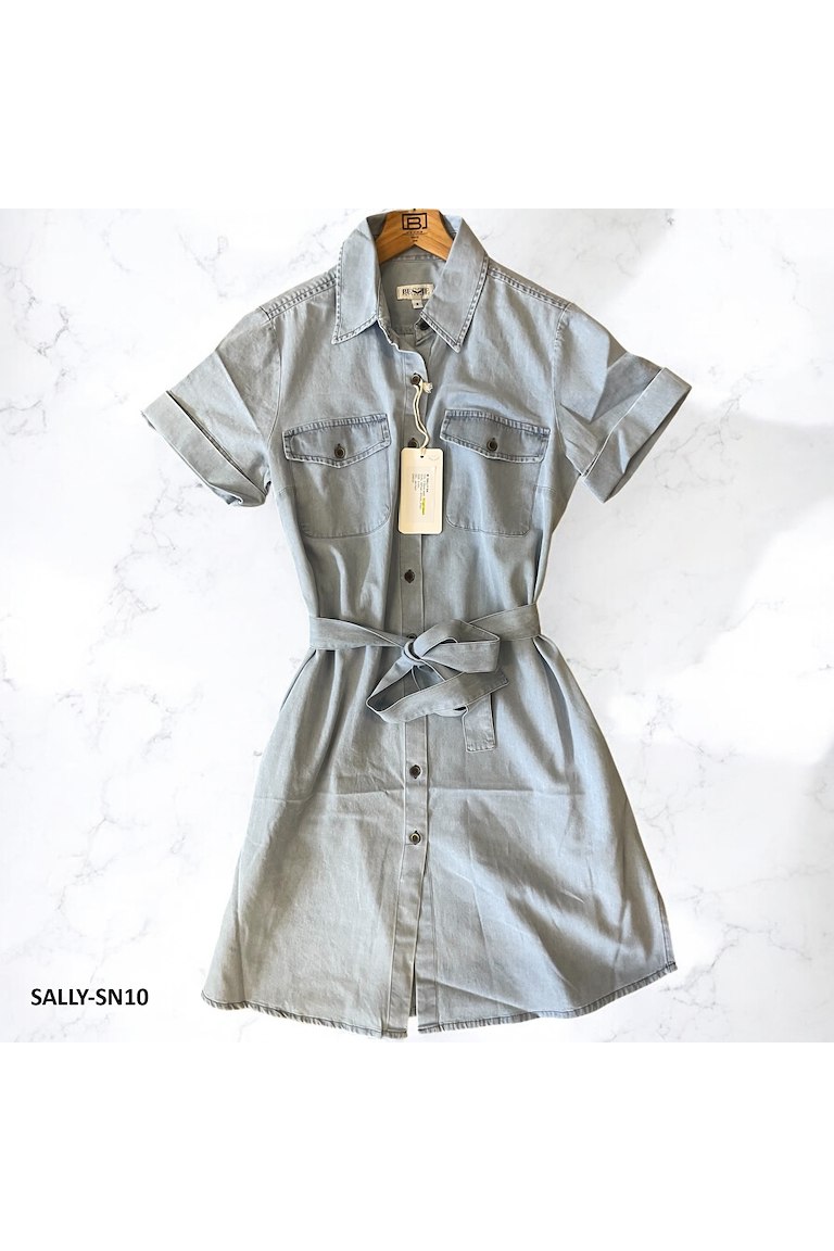 Dress denim tencel 55%lyo, 43%cot, 2%ela