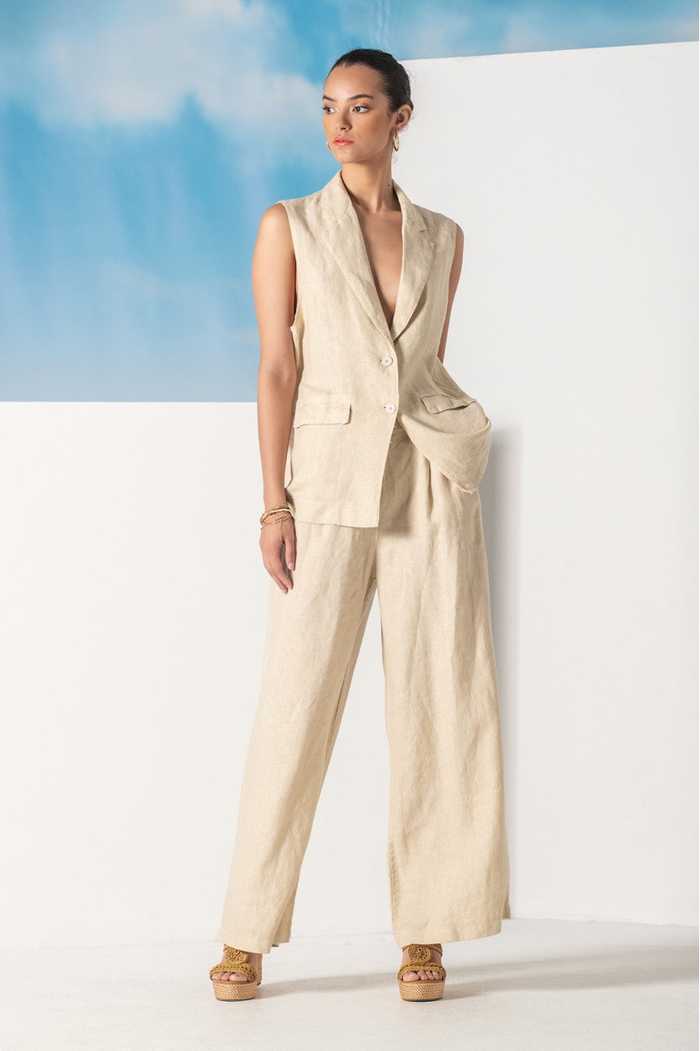 7/8 Linnen stretch 100% Linnen