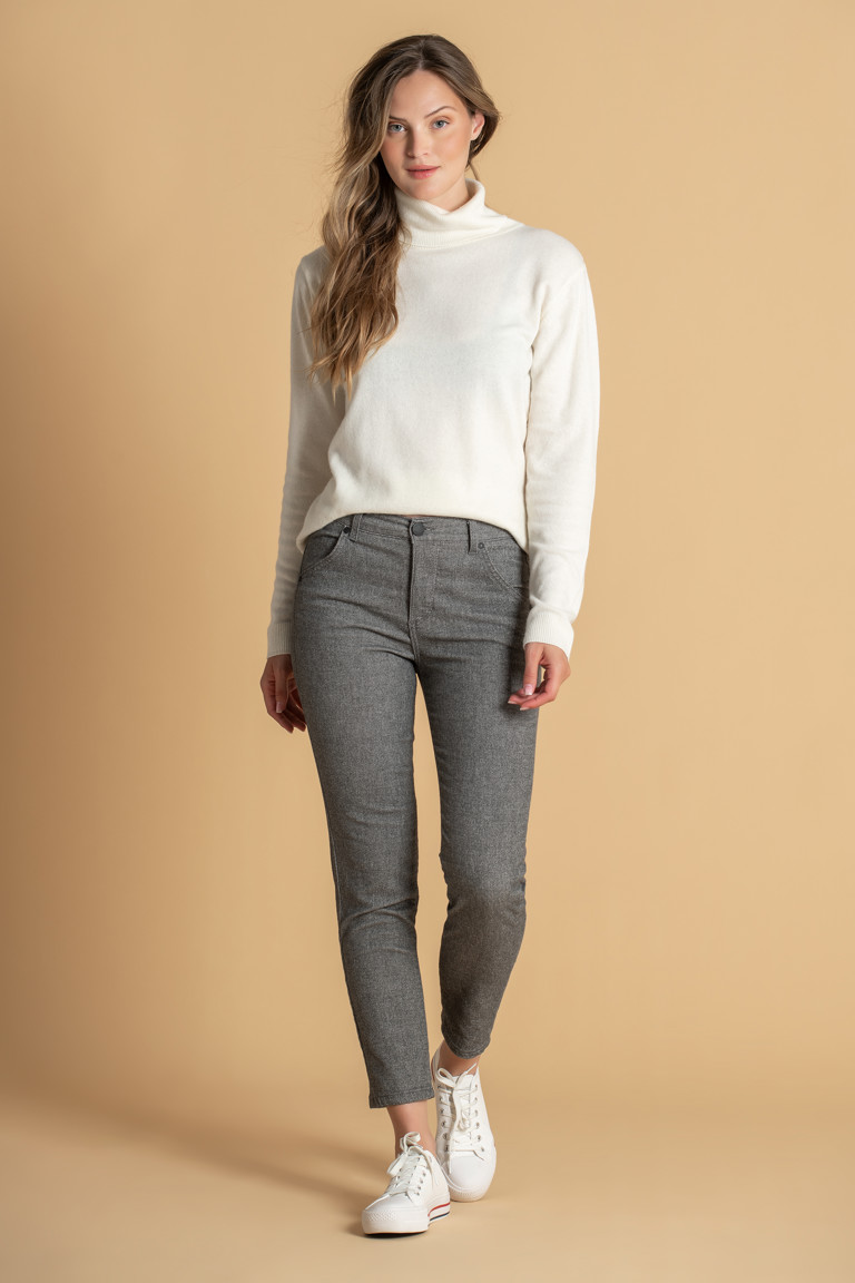 Trine-BW / Tight fit / Grey