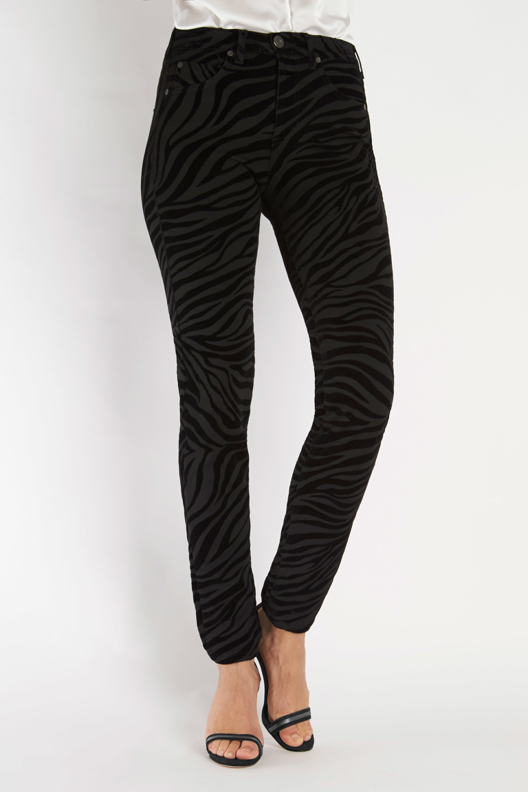 Jeans black jogging printet 75%pol 23%ra