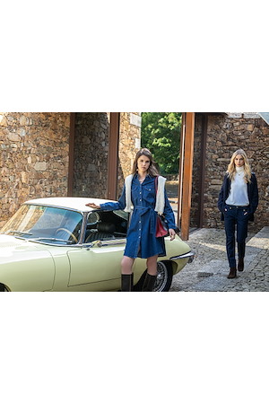 Denim stretch dress 85%cot 12%pol 3%span