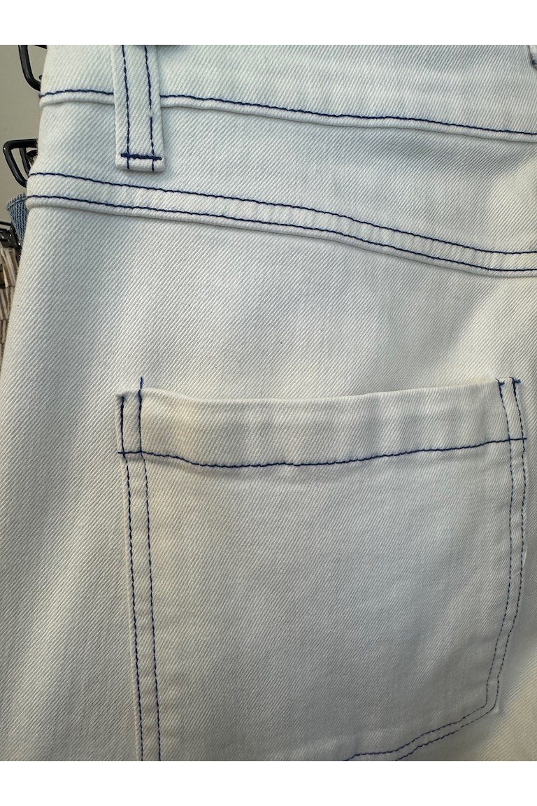 7/8 stretch contrast stitching 98%cot, 2%ela