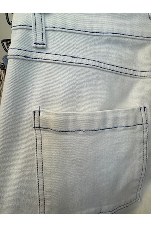 7/8 stretch contrast stitching 98%cot, 2%ela