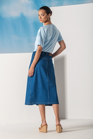 Skirt denim stretch 90%cot, 8%pol, 2%ela