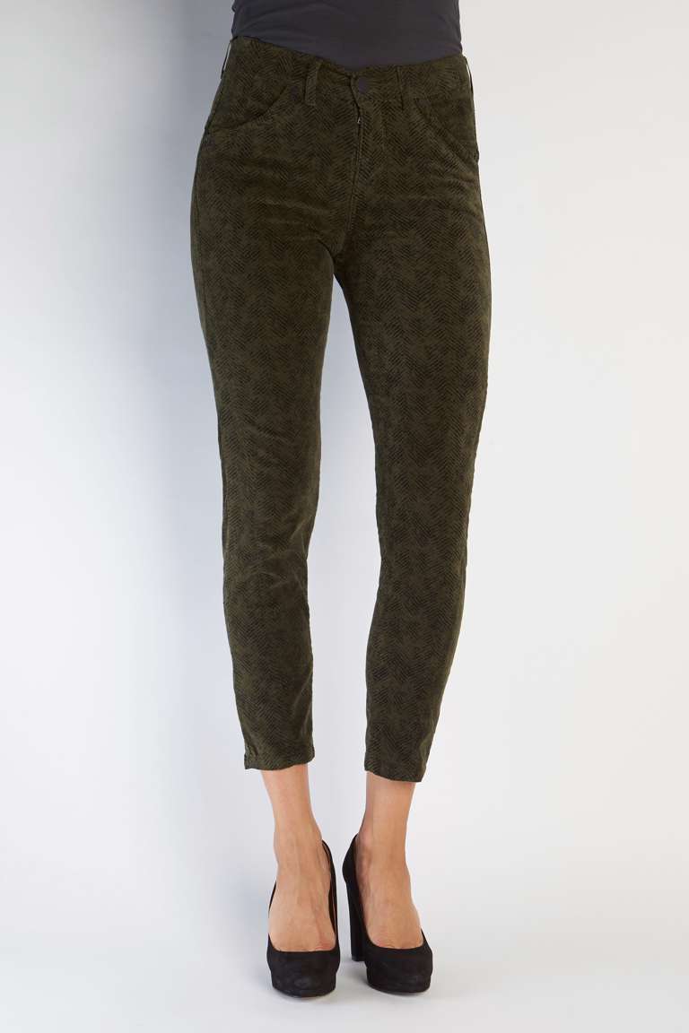 Rina-VP / Tight fit / Olive velvet