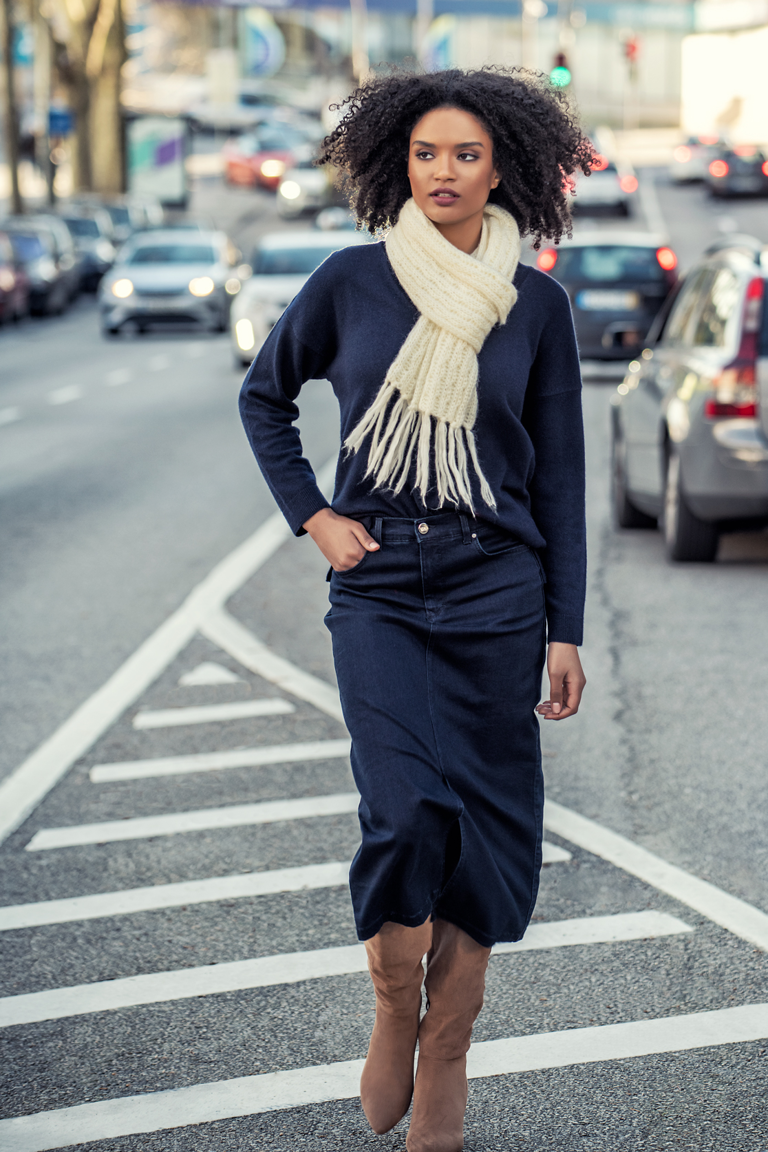 SKirt denim stretch 66%cot 20%pol 11%vis 3%ela