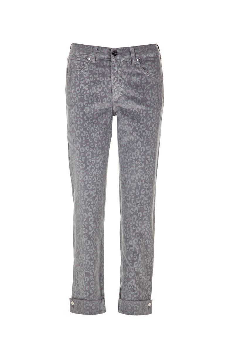 7/8 Corduroy leo print 98%cot 2%ela