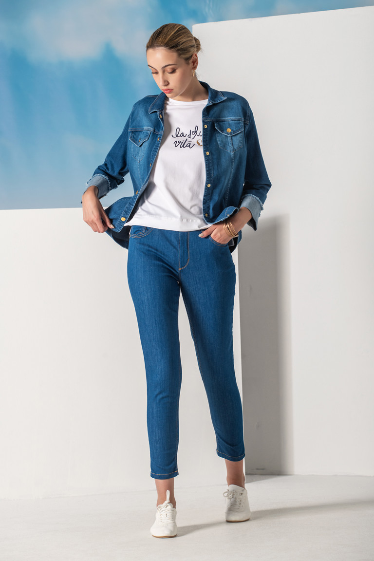 Marta-SB / Mom fit / Blue sky